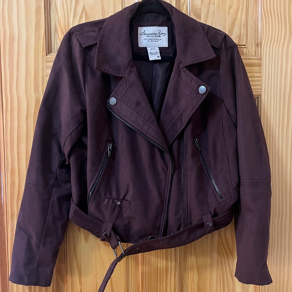 American Rag Purple Suede Jacket - Picture 2 of 8